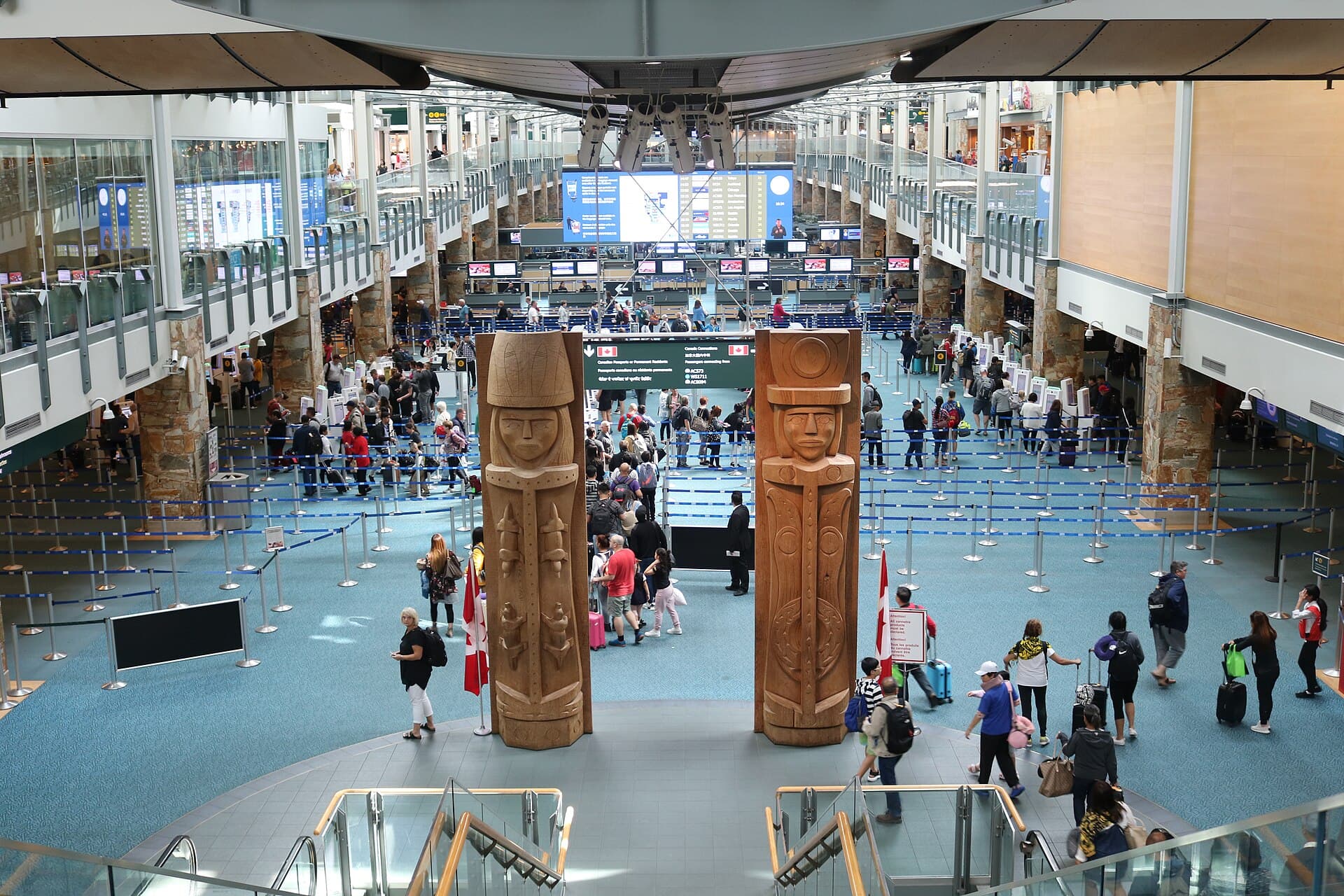 International arrivals hall at Vancouver International Airport