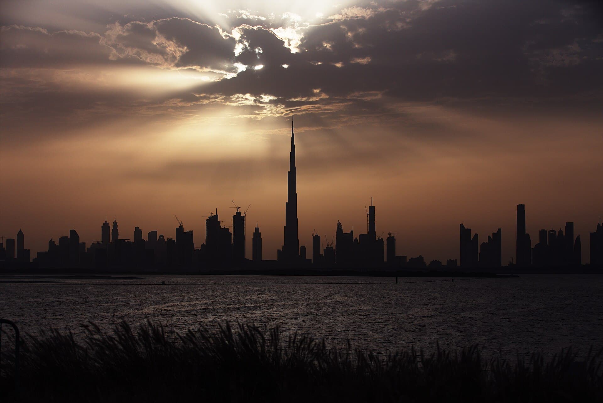 Burj Khalifa above the Dubai skyline